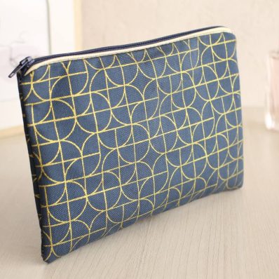 Pochette zippée Alna doré