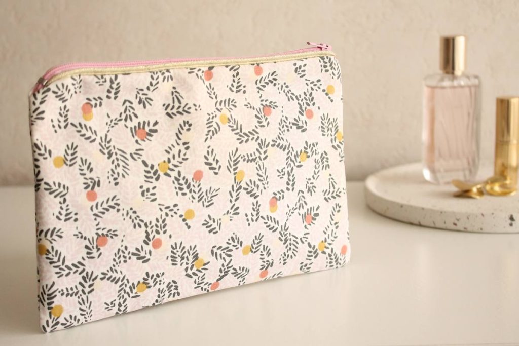 Pochette zippée Alna rose brindille