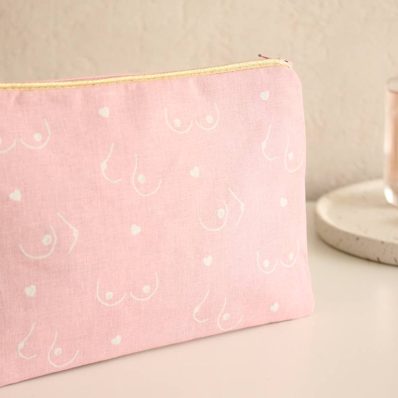 Pochette zippée Alna rose octobre